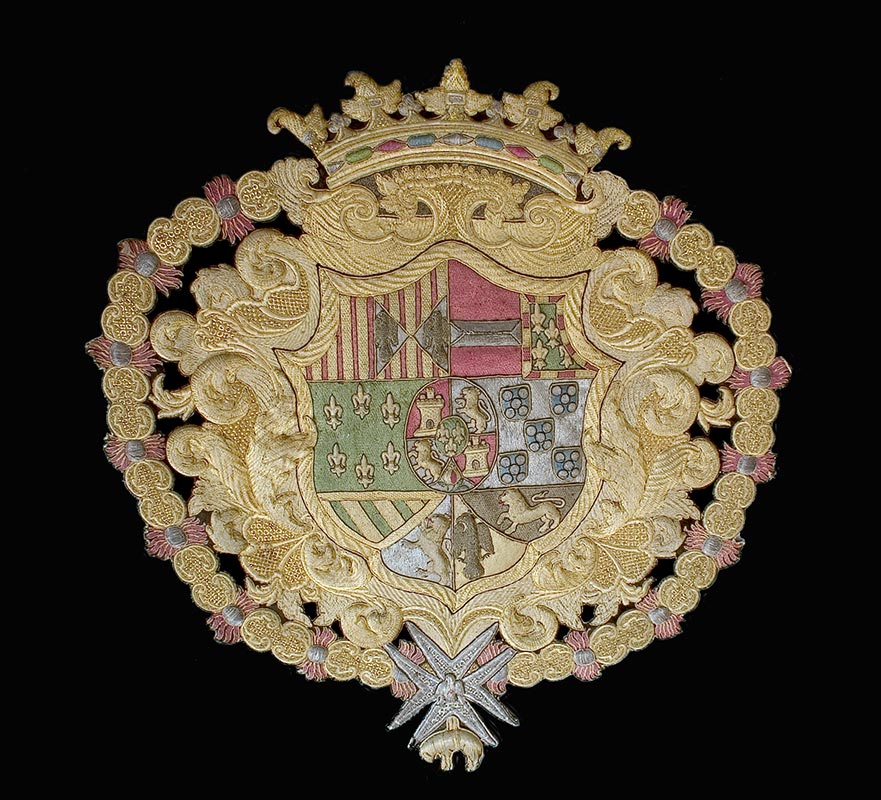 SIGLO XVIII: CONJUNTO FÚNEBRE Escudo real (Alejandro Eugenio del Rubio)