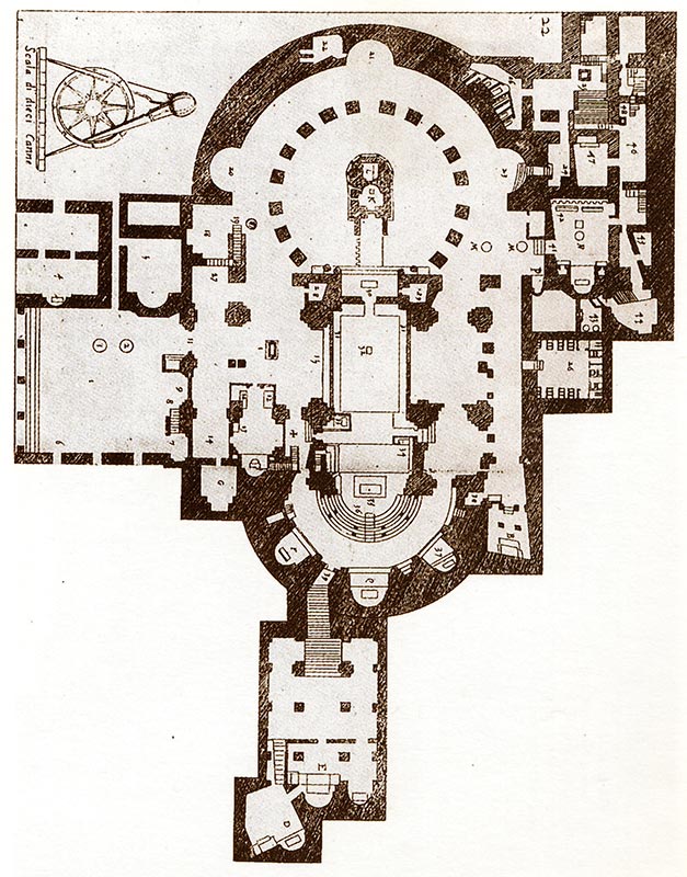 TEMPLO DEL SANTO SEPULCRO Planta de Bernardo de Amico (hacia 1596)