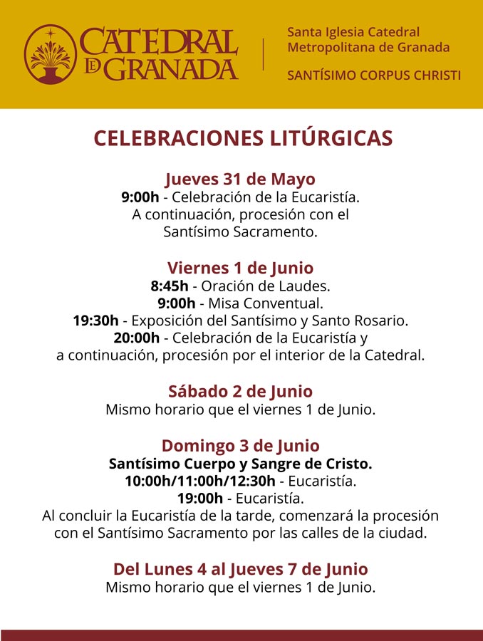 Santísimo Corpus Christi – Celebraciones litúrgicas